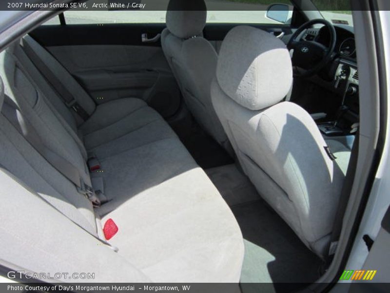 Arctic White / Gray 2007 Hyundai Sonata SE V6