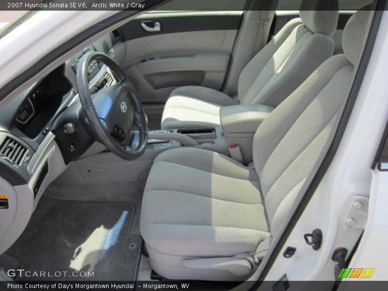 Arctic White / Gray 2007 Hyundai Sonata SE V6