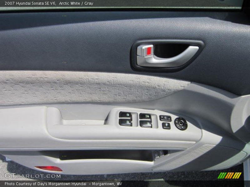Arctic White / Gray 2007 Hyundai Sonata SE V6