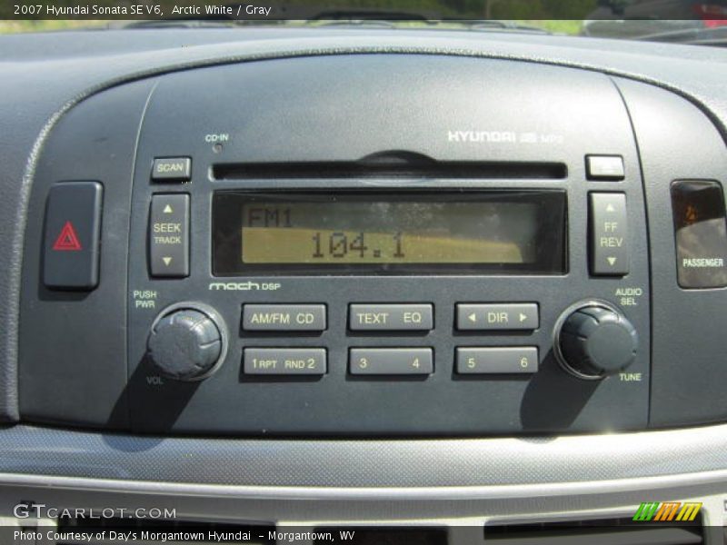 Arctic White / Gray 2007 Hyundai Sonata SE V6