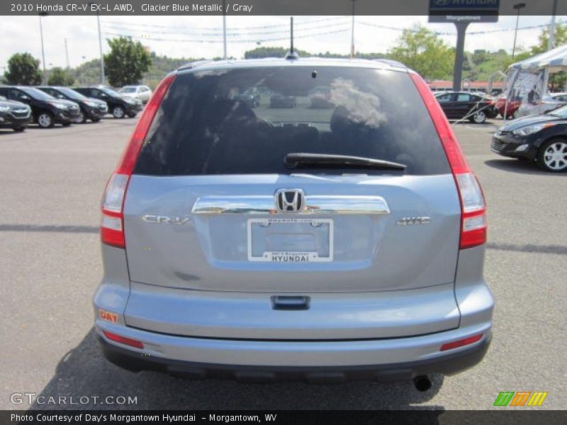 Glacier Blue Metallic / Gray 2010 Honda CR-V EX-L AWD