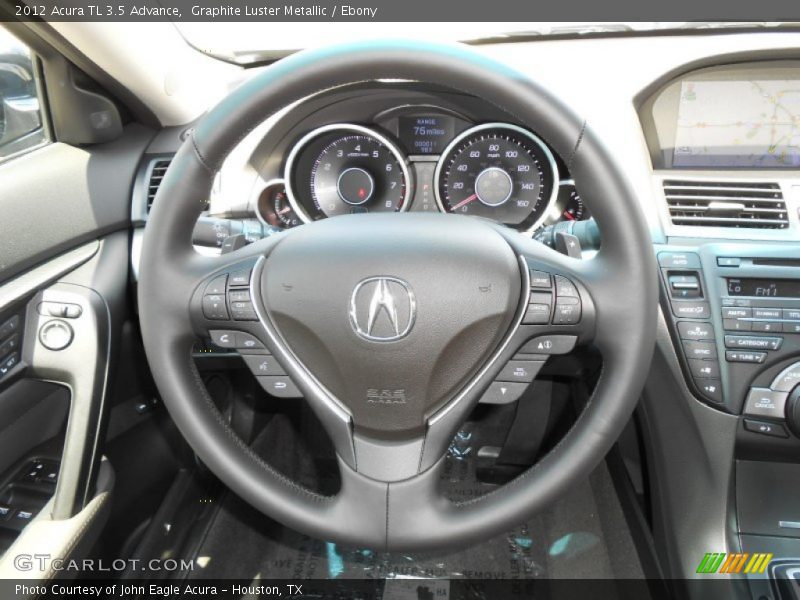 Graphite Luster Metallic / Ebony 2012 Acura TL 3.5 Advance