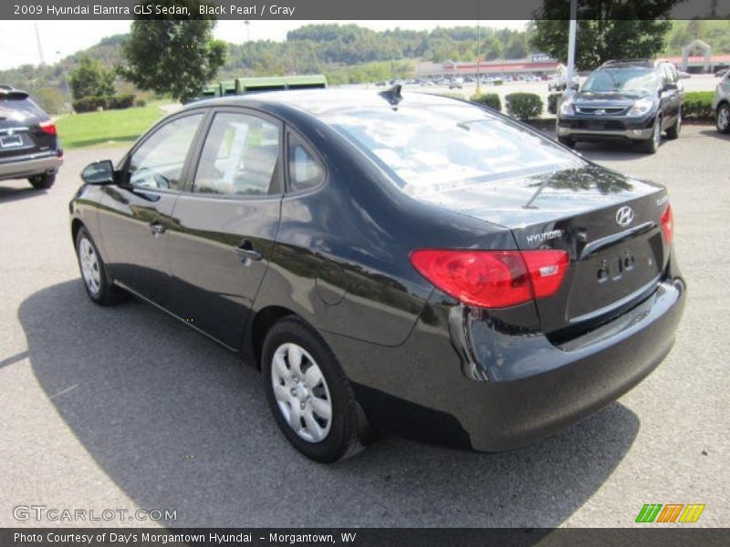 Black Pearl / Gray 2009 Hyundai Elantra GLS Sedan