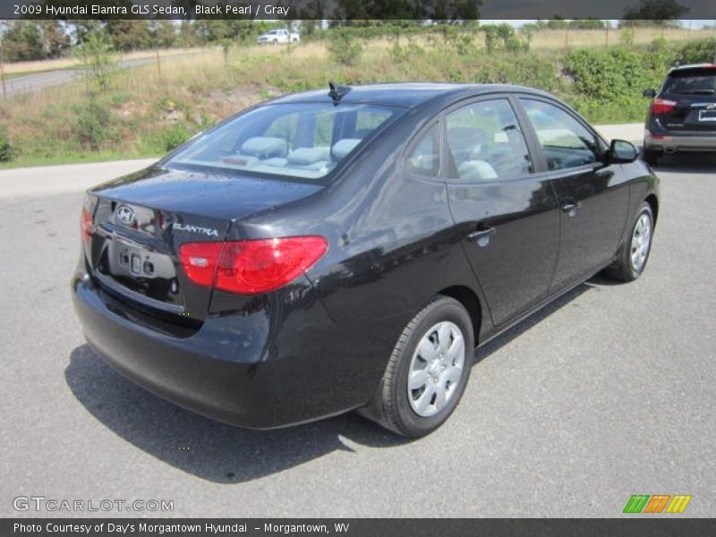 Black Pearl / Gray 2009 Hyundai Elantra GLS Sedan