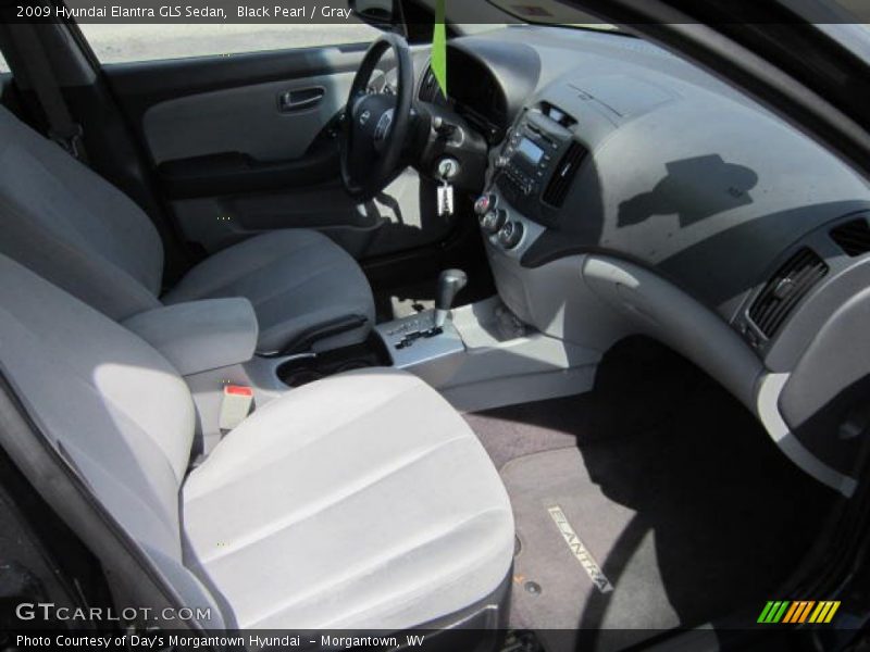 Black Pearl / Gray 2009 Hyundai Elantra GLS Sedan