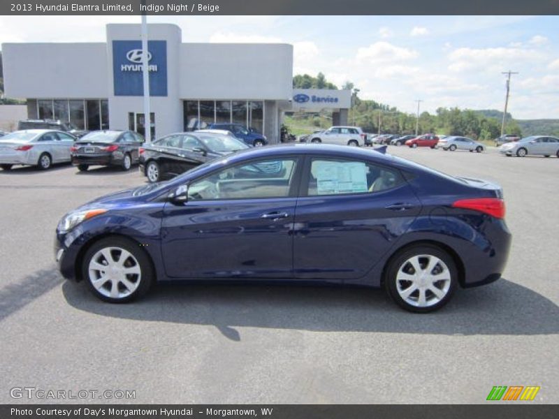 Indigo Night / Beige 2013 Hyundai Elantra Limited