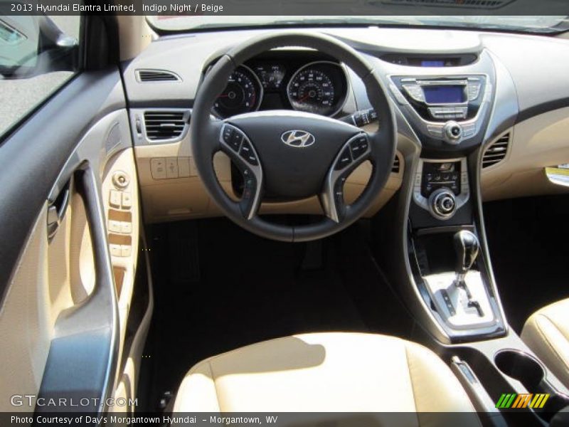 Indigo Night / Beige 2013 Hyundai Elantra Limited
