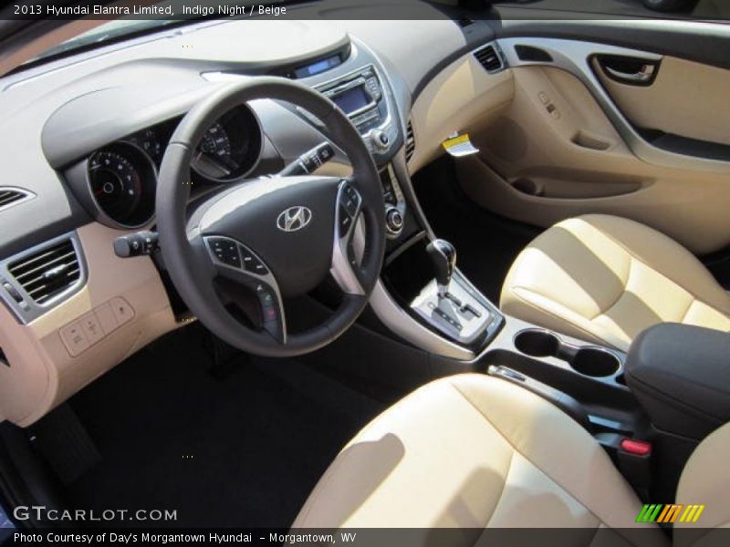 Indigo Night / Beige 2013 Hyundai Elantra Limited