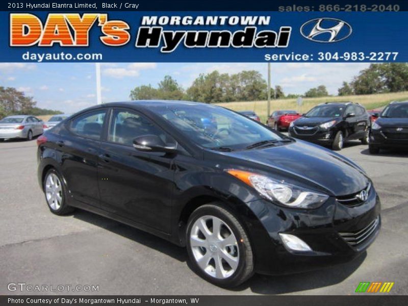 Black / Gray 2013 Hyundai Elantra Limited