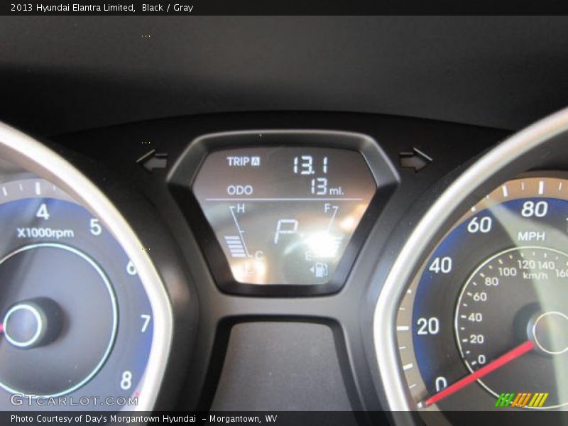 Black / Gray 2013 Hyundai Elantra Limited