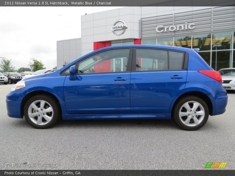 Metallic Blue / Charcoal 2011 Nissan Versa 1.8 SL Hatchback