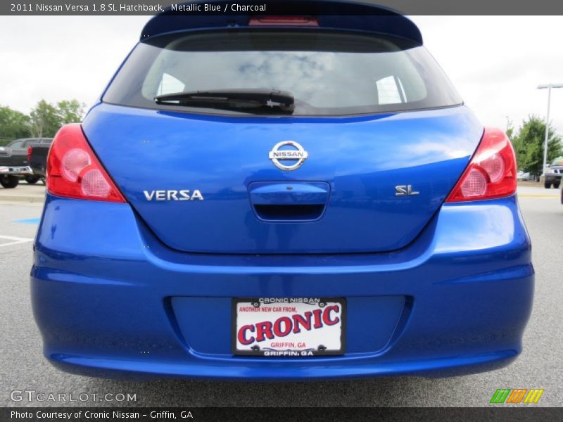 Metallic Blue / Charcoal 2011 Nissan Versa 1.8 SL Hatchback