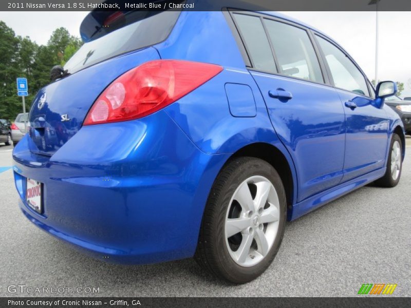 Metallic Blue / Charcoal 2011 Nissan Versa 1.8 SL Hatchback