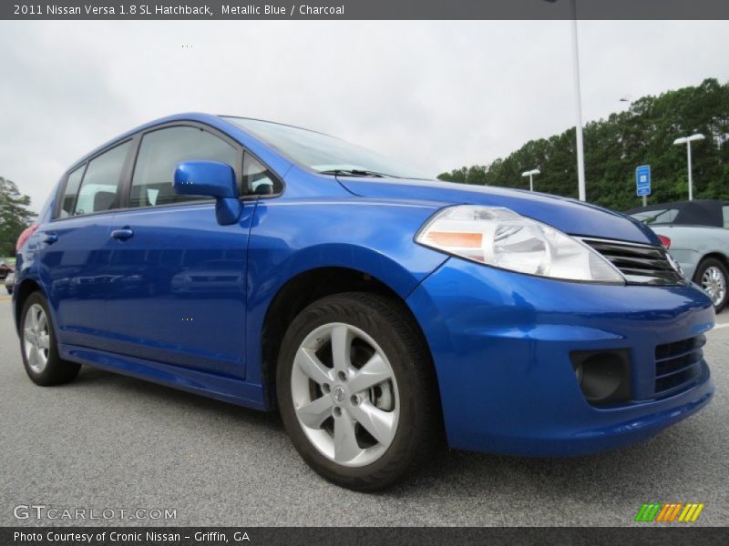 Metallic Blue / Charcoal 2011 Nissan Versa 1.8 SL Hatchback