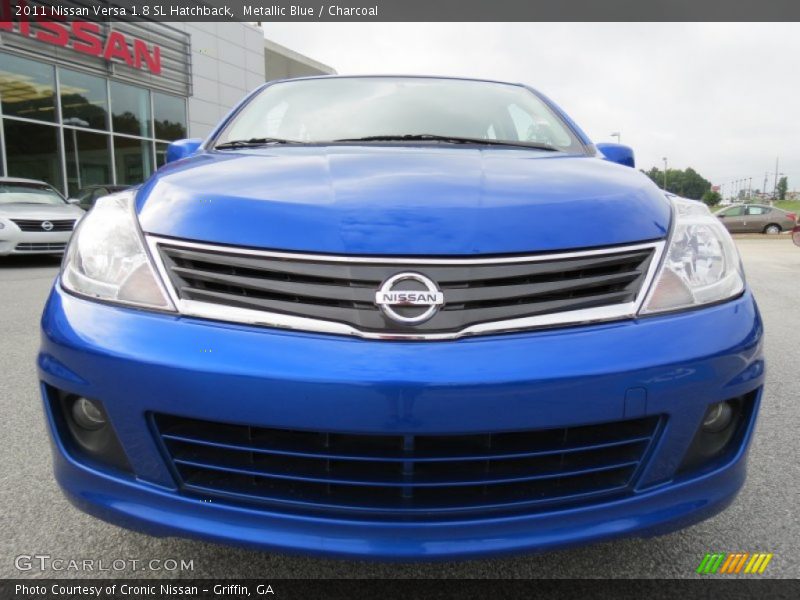 Metallic Blue / Charcoal 2011 Nissan Versa 1.8 SL Hatchback