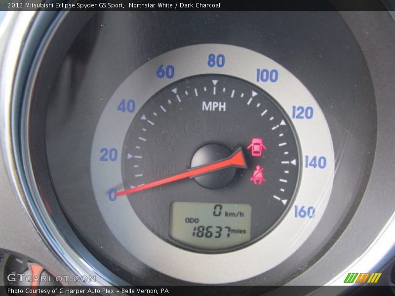 Northstar White / Dark Charcoal 2012 Mitsubishi Eclipse Spyder GS Sport
