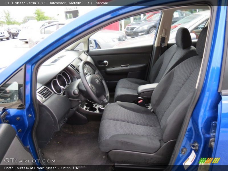 Metallic Blue / Charcoal 2011 Nissan Versa 1.8 SL Hatchback
