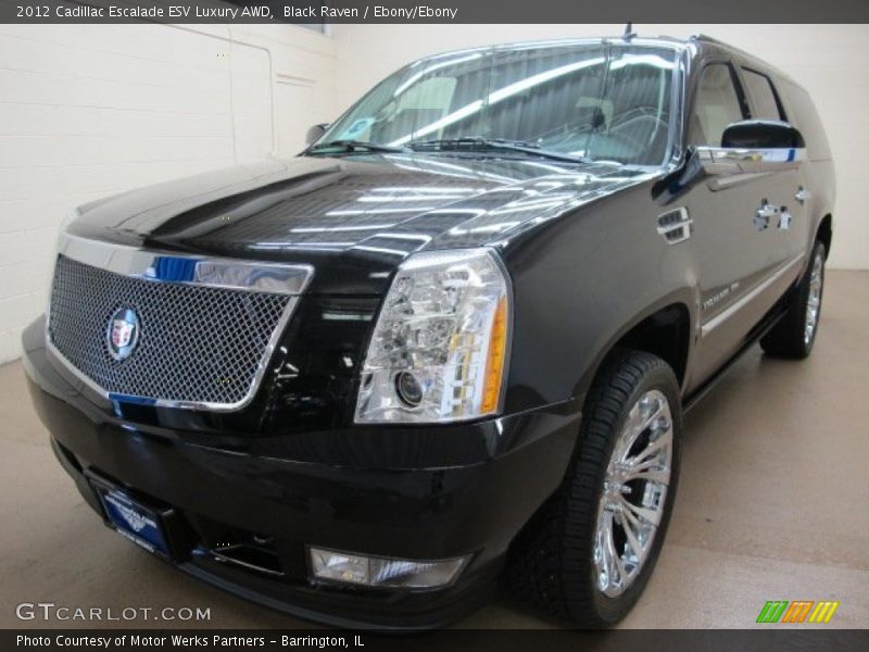 Black Raven / Ebony/Ebony 2012 Cadillac Escalade ESV Luxury AWD