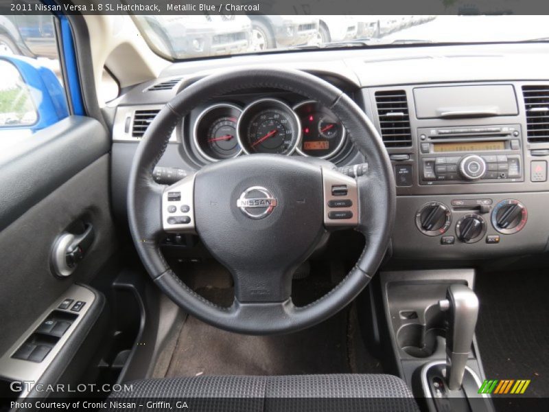 Metallic Blue / Charcoal 2011 Nissan Versa 1.8 SL Hatchback