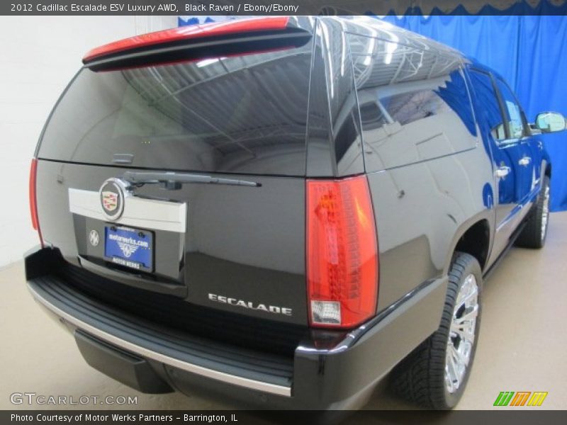 Black Raven / Ebony/Ebony 2012 Cadillac Escalade ESV Luxury AWD