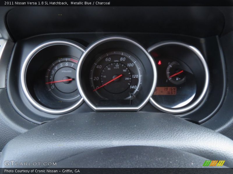 Metallic Blue / Charcoal 2011 Nissan Versa 1.8 SL Hatchback