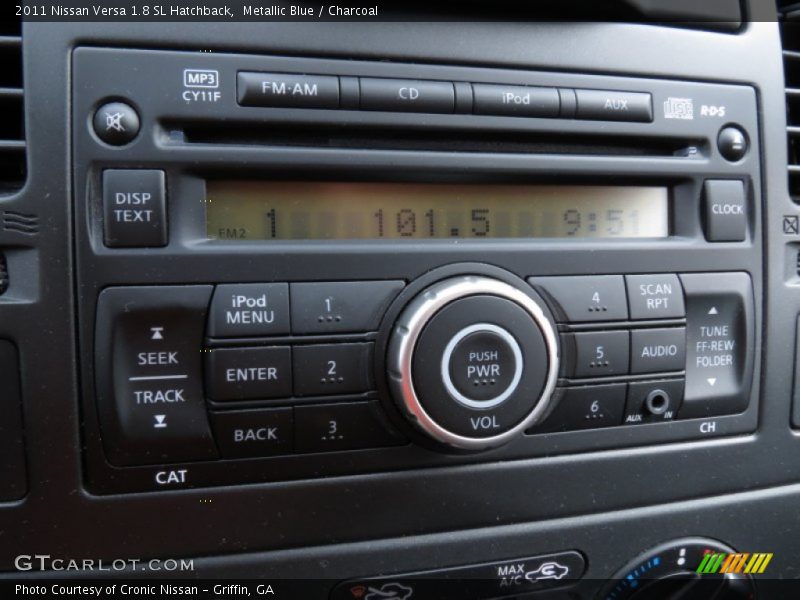 Metallic Blue / Charcoal 2011 Nissan Versa 1.8 SL Hatchback