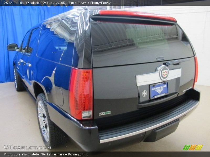 Black Raven / Ebony/Ebony 2012 Cadillac Escalade ESV Luxury AWD