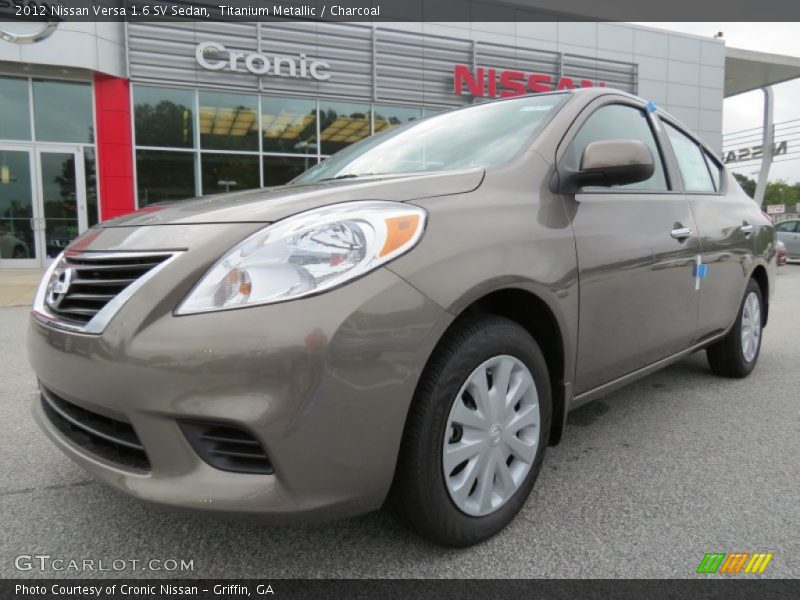 Titanium Metallic / Charcoal 2012 Nissan Versa 1.6 SV Sedan