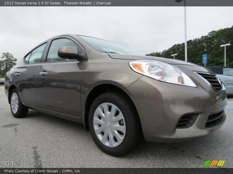 Titanium Metallic / Charcoal 2012 Nissan Versa 1.6 SV Sedan