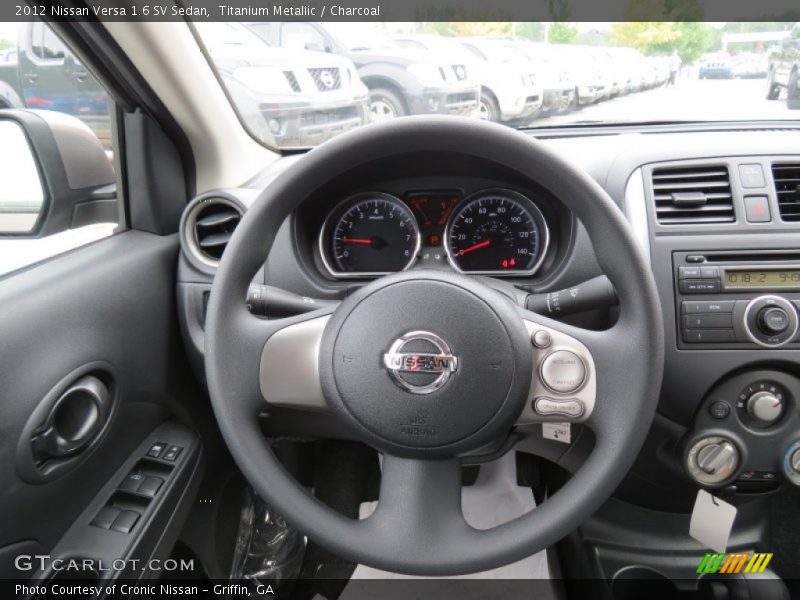Titanium Metallic / Charcoal 2012 Nissan Versa 1.6 SV Sedan