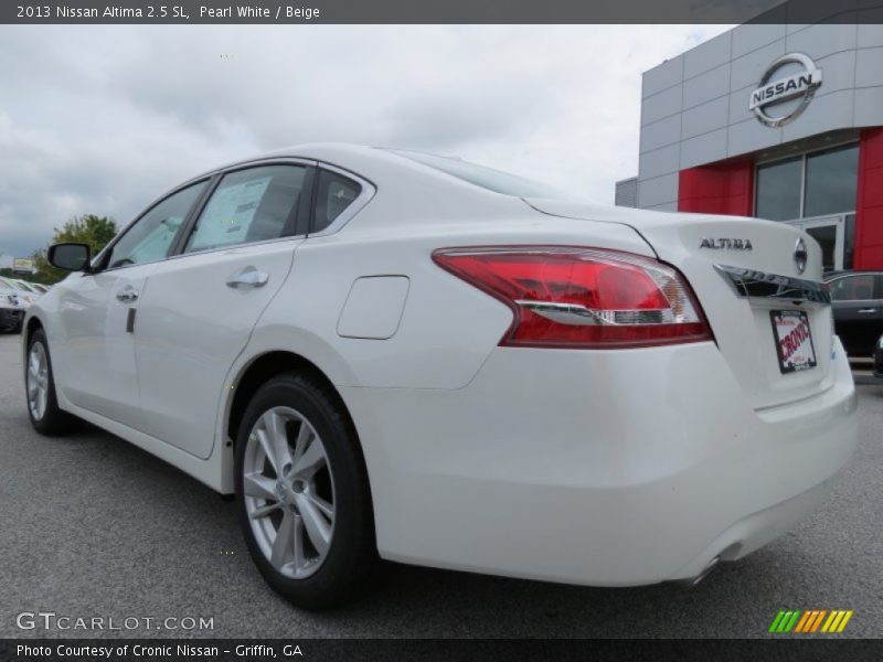 Pearl White / Beige 2013 Nissan Altima 2.5 SL