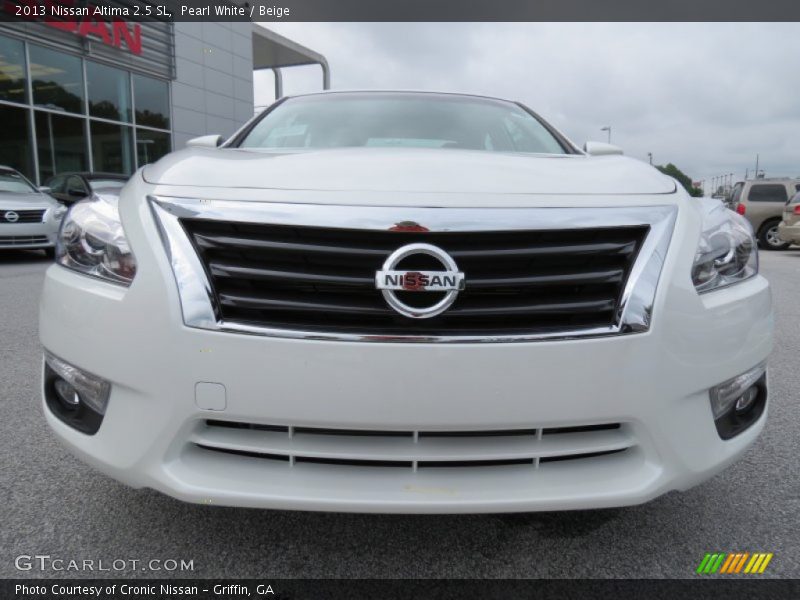 Pearl White / Beige 2013 Nissan Altima 2.5 SL
