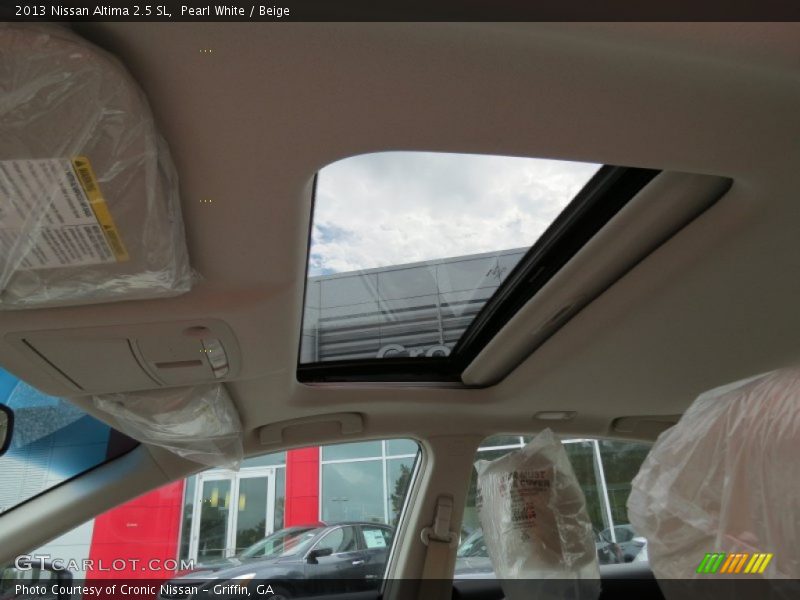 Pearl White / Beige 2013 Nissan Altima 2.5 SL