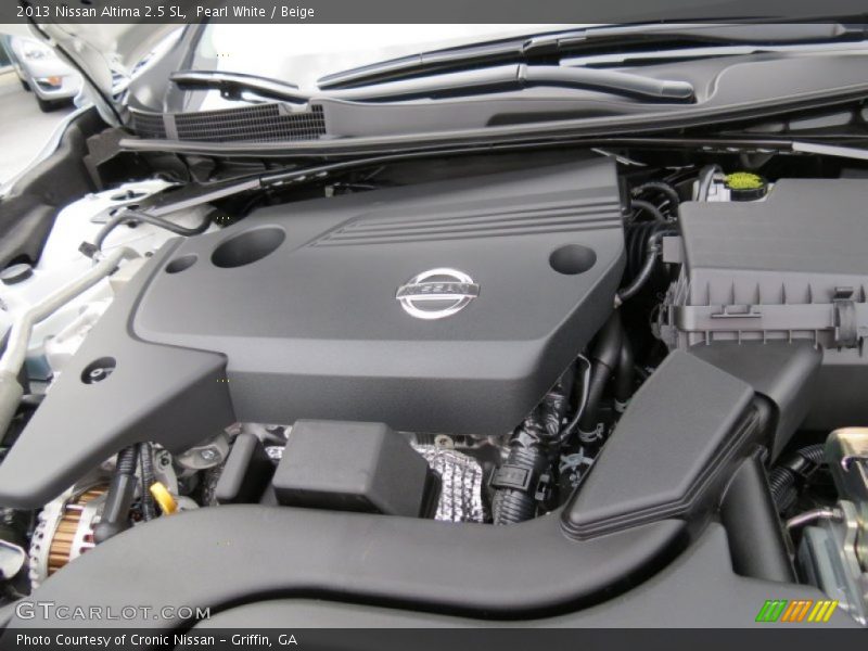Pearl White / Beige 2013 Nissan Altima 2.5 SL