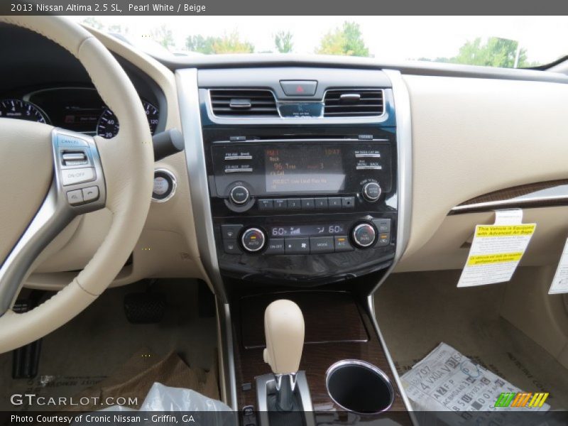 Pearl White / Beige 2013 Nissan Altima 2.5 SL
