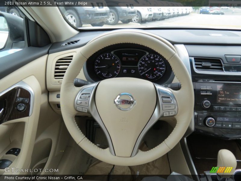 Pearl White / Beige 2013 Nissan Altima 2.5 SL