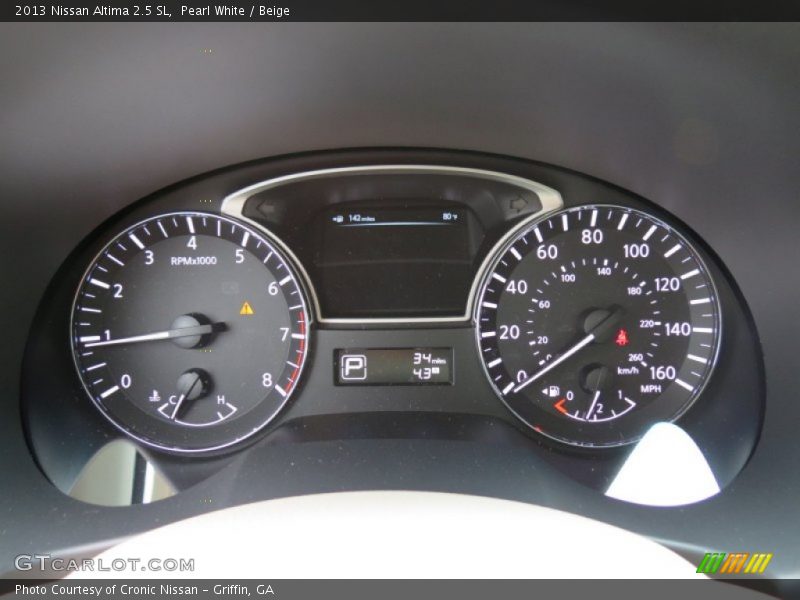 Pearl White / Beige 2013 Nissan Altima 2.5 SL