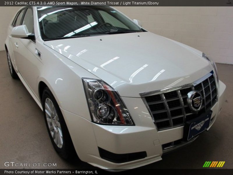 White Diamond Tricoat / Light Titanium/Ebony 2012 Cadillac CTS 4 3.0 AWD Sport Wagon