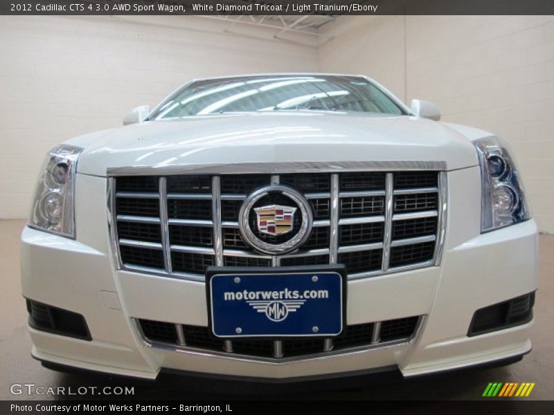 White Diamond Tricoat / Light Titanium/Ebony 2012 Cadillac CTS 4 3.0 AWD Sport Wagon
