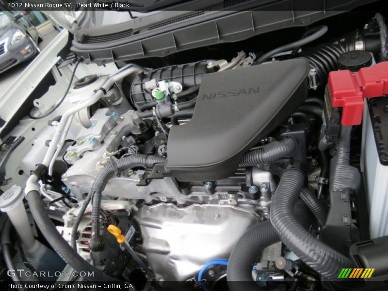 Pearl White / Black 2012 Nissan Rogue SV