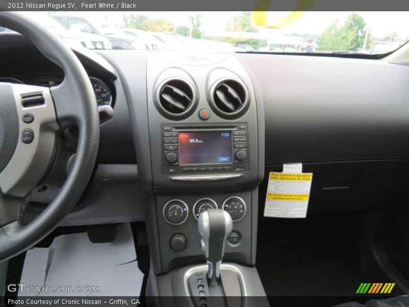 Pearl White / Black 2012 Nissan Rogue SV