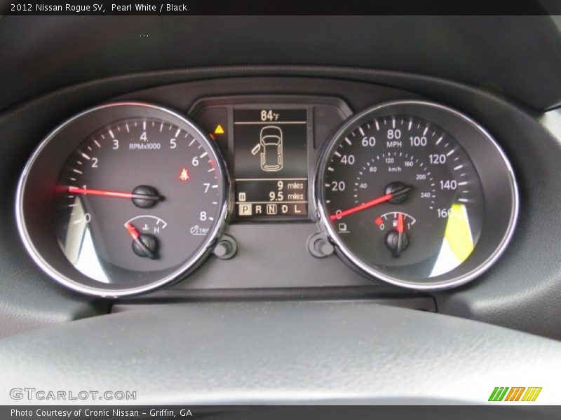 Pearl White / Black 2012 Nissan Rogue SV