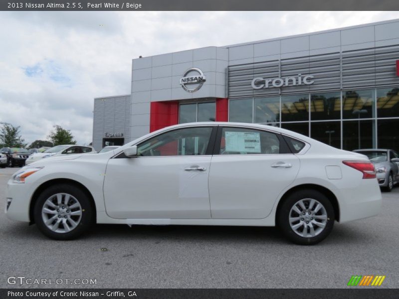 Pearl White / Beige 2013 Nissan Altima 2.5 S