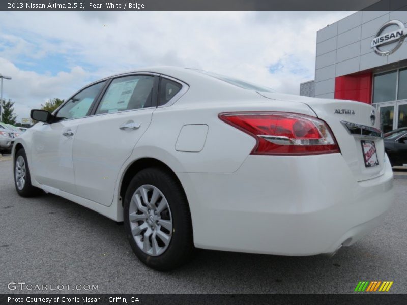 Pearl White / Beige 2013 Nissan Altima 2.5 S