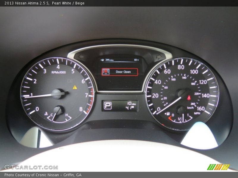 Pearl White / Beige 2013 Nissan Altima 2.5 S