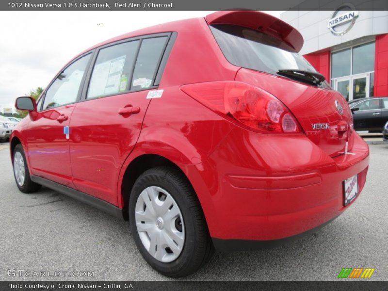 Red Alert / Charcoal 2012 Nissan Versa 1.8 S Hatchback