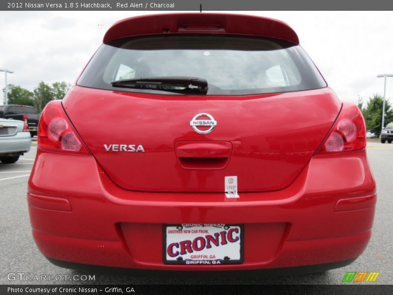 Red Alert / Charcoal 2012 Nissan Versa 1.8 S Hatchback