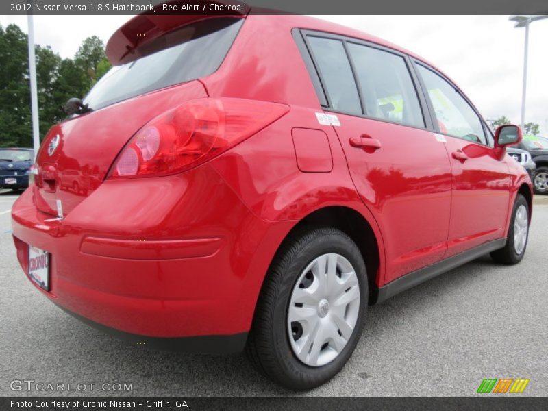 Red Alert / Charcoal 2012 Nissan Versa 1.8 S Hatchback