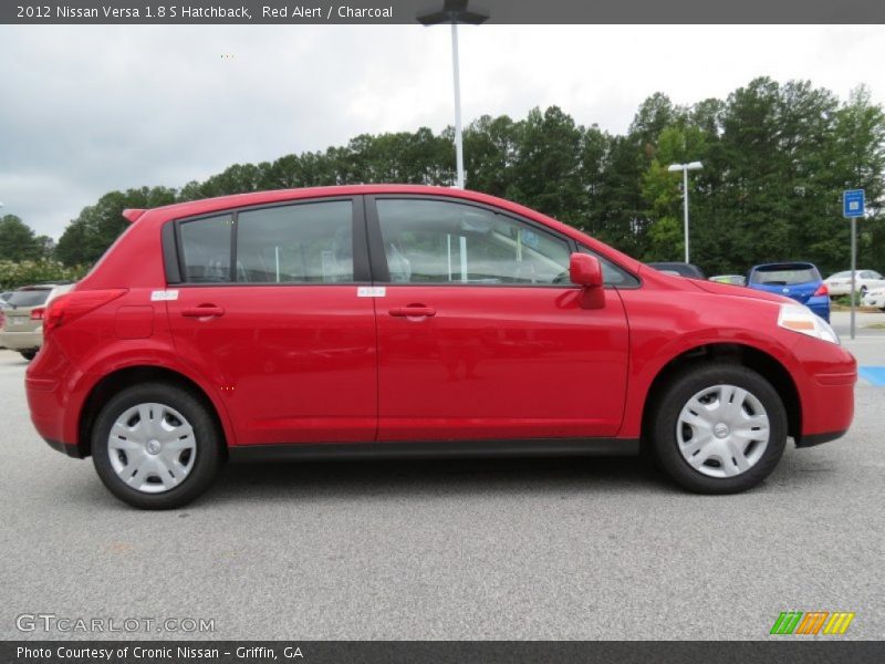 Red Alert / Charcoal 2012 Nissan Versa 1.8 S Hatchback