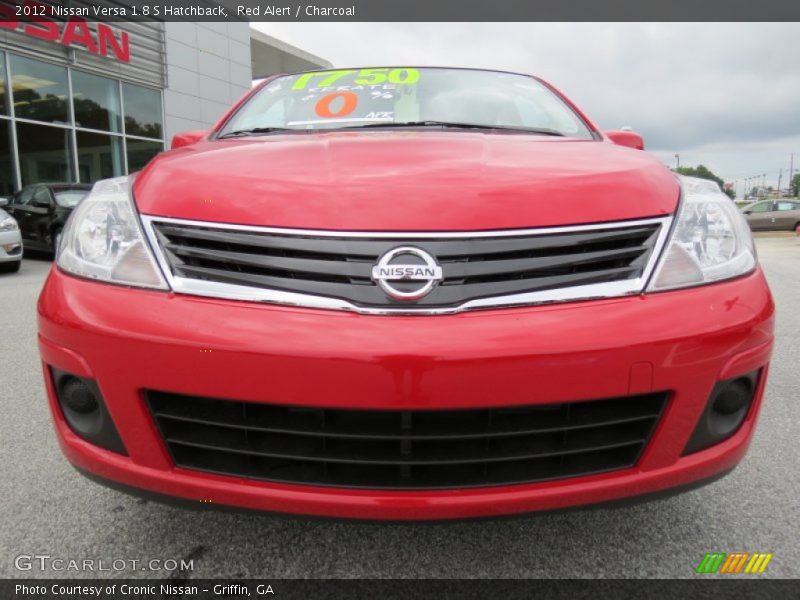Red Alert / Charcoal 2012 Nissan Versa 1.8 S Hatchback